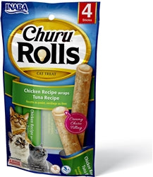 Inaba Cat Churu Rolls Chkn Wrap Tuna 6Ct/1.04Oz