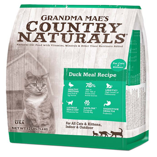 Grandma Mae's Country Naturals Cat Duck Meal Recipe for Cats & Kittens 6lbs.