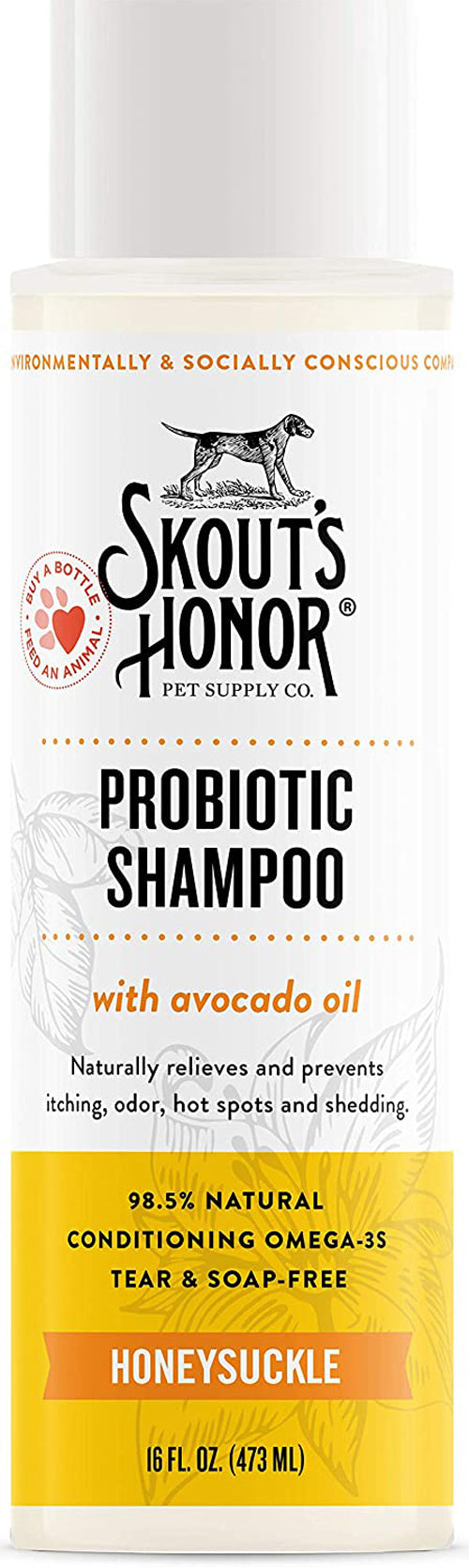 Skouts Honor Dog Shampoo Honeysuckle 16Oz