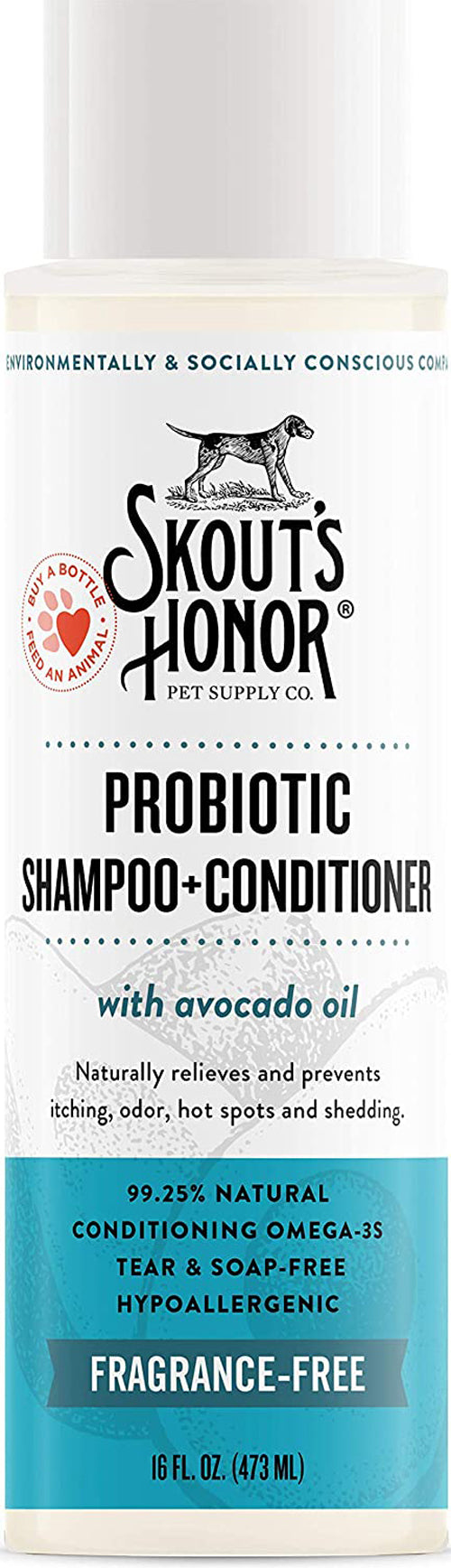 Skouts Honor Dog Shampoo Conditioner Unscented 16Oz
