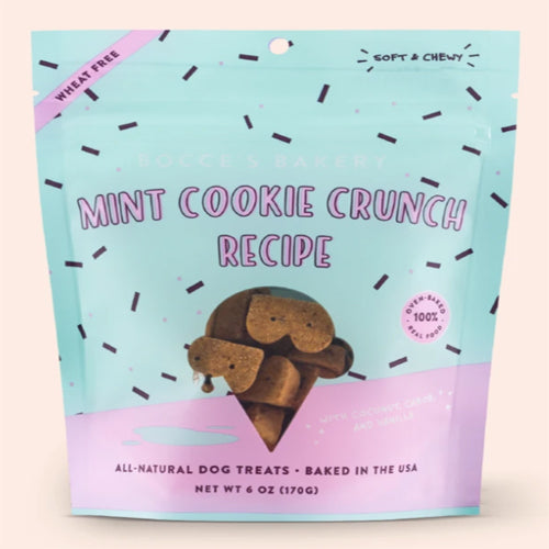 Bocces Dog Soft Chew Mint Cookie 6Oz