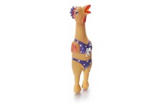 Charming Pet Products Squawkers Henrietta Dog Toy Chicken Multi-Color Small