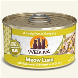 Weruva Cat Meow Luau with Mackerel & Pumpkin in Gravy 3oz. Case Of 24