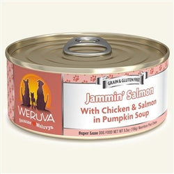 Weruva Dog Jammin? Salmon with Chicken & Salmon in Pumpkin Soup 5.5oz. Case Of 24