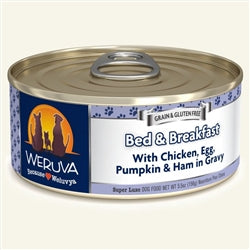 Weruva Dog Bed & Breakfast with Chicken, Egg, Pumpkin & Ham in Gravy 5.5oz. Case Of 24