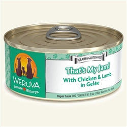 Weruva Dog That's My Jam! with Chicken & Lamb in Gel?e 5.5oz. Case Of 24