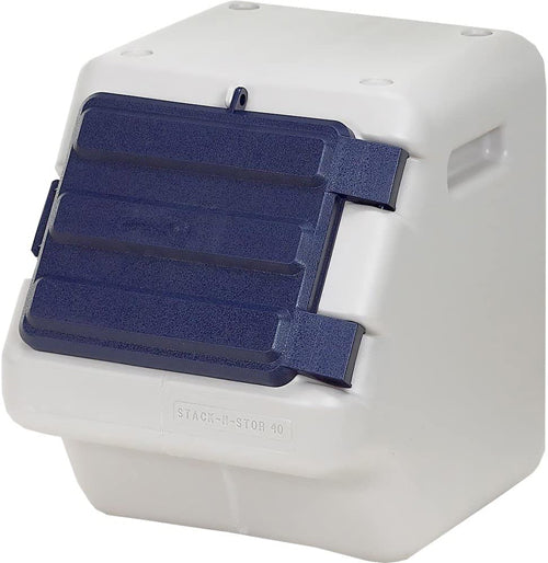 Bergan Stack-N-Stor Pet Food Storage Beige, Navy Medium