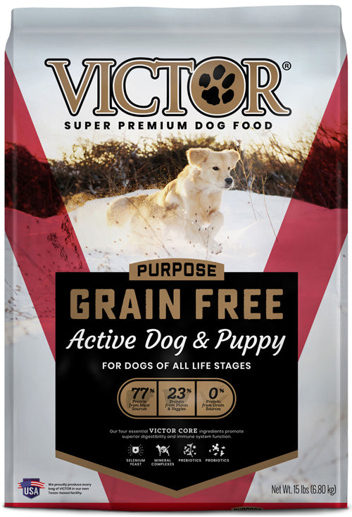 Victor Super Premium Dog Food Grain Free Active Dog & Puppy 15 lb