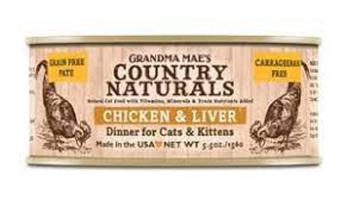 Grandma Mae's Country Natural Cat Grain Free Chicken & Liver Dinner 5.5oz. (Case of 24)