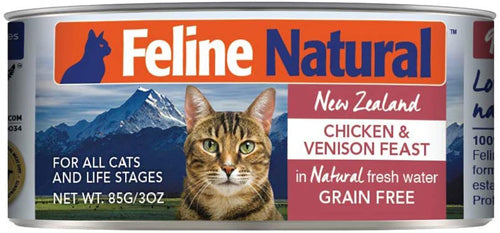 Feline Natural Cat Grain Free Chicken Lamb 3 Oz Pouch 12 Pieces