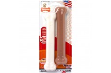 Nylabone Classic Twin Pack Power Chew Flavored Durable Dog Chew Toy Twin Pack, Bacon  Chicken, 1ea/Large/Giant 2 ct