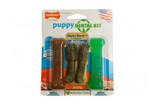 Nylabone Dental Kit For Puppies Chicken and Peanut Butter Flavor Petite - Up To 15 Lb