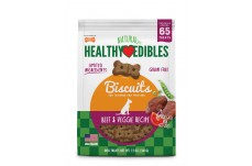 Nylabone Healthy Edibles Biscuits Grain Free Dog Treats Beef  Veggie, 1ea/12 oz