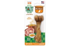 Nylabone Healthy Edibles Broth Bone All Natural Dog Treats Made With Real Bone Broth 1 Count, 1ea/Giant  Up To 50 lb