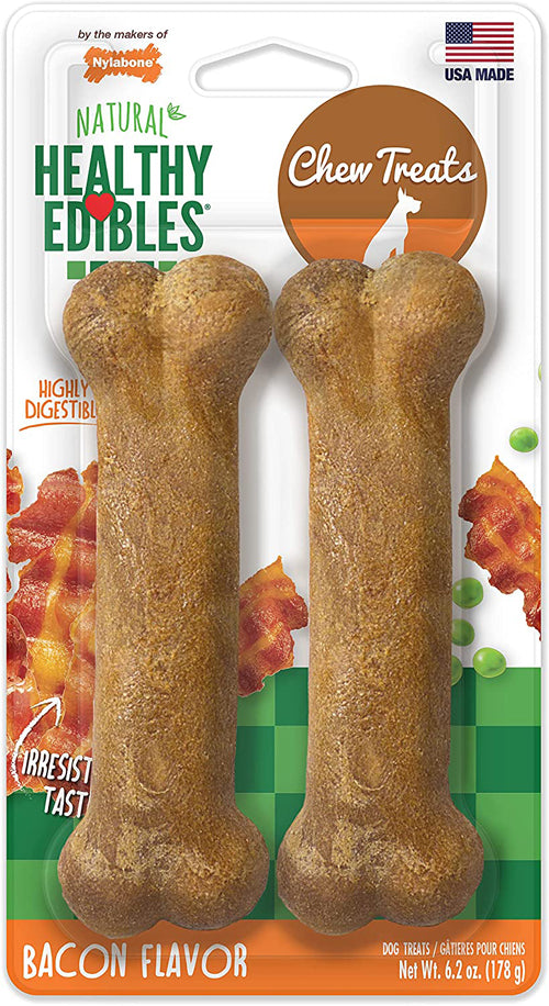 Nylabone Healthy Edibles Farm Friends Grain Free Dog Treats Beef, Chicken, Bacon,  Lamb, 1ea/Large/Giant 2 ct