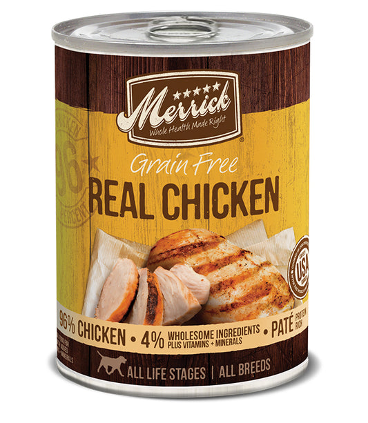 MERRICK DOG GRAIN FREE REAL CHICKEN 12.7OZ (Case of 12)