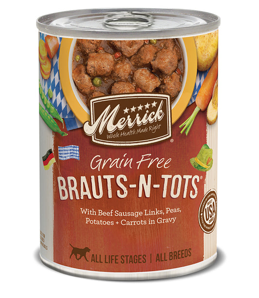 Merrick Dog Classic Brauts N Tots 12.7Oz