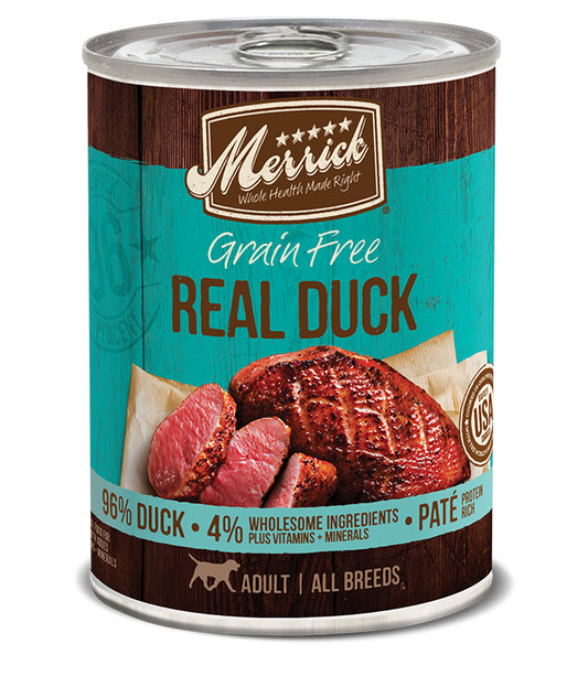 MERRICK DOG GRAIN FREE REAL DUCK 12.7OZ(Case of 12)