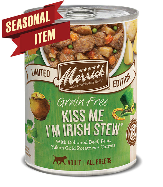 Merrick Dog Seasonal Kiss Me I'M Irish 12.7 Oz.(Case Of 12)