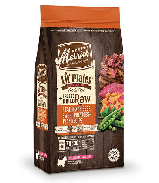 MERRICK DOG FREEZE-DRIED LIL PLATES GRAIN FREE BEEF & SWEET POTATO 4LB