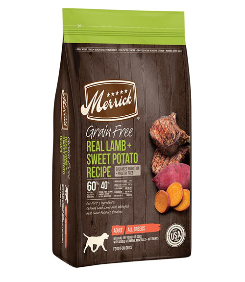 MERRICK DOG GRAIN FREE LAMB & SWEET POTATO 4LB