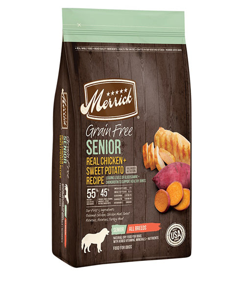 Merrick Dog Grain Free Senior Chicken & Sweet Potato 4Lb