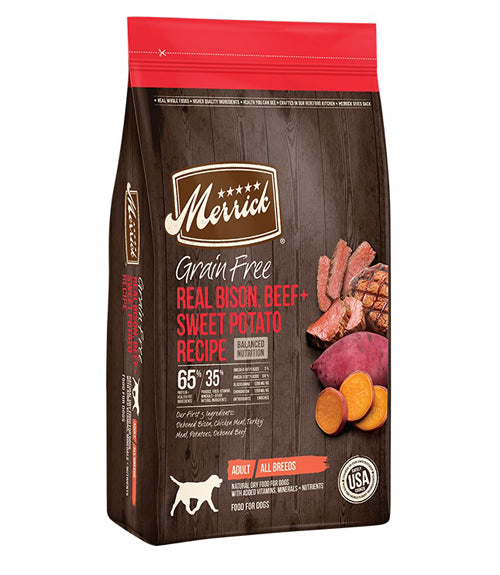 Merrick Dog Grain Free Bison Beef & Sweet Potato 4Lb