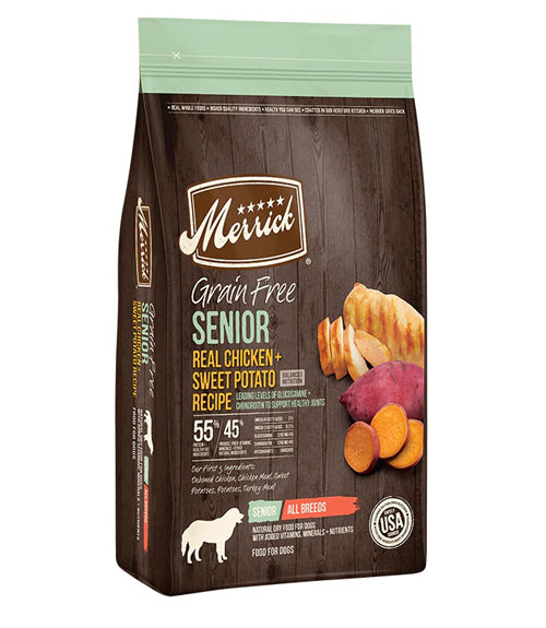 Merrick Dog Grain Free Senior Chicken & Sweet Potato 10Lb