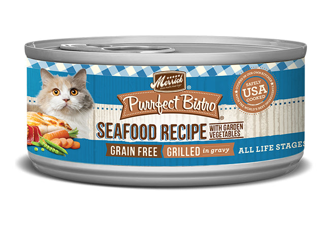 Merrick Cat Purrfect Bistro Mixed Seafood 5.5 Oz.(Case Of 24)