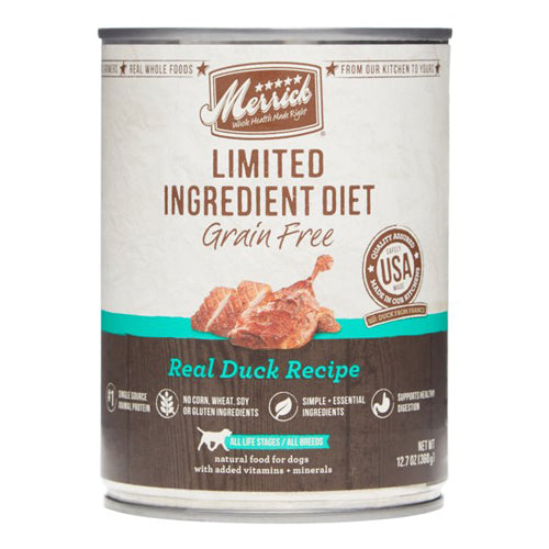 MERRICK DOG LID GRAIN FREE DUCK 12.7OZ