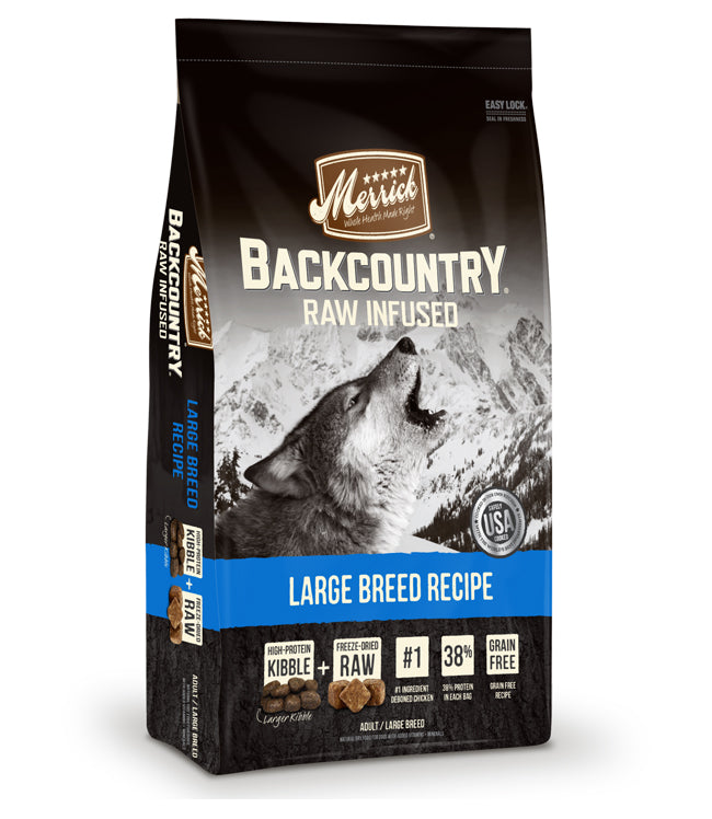 Merrick Backcountry Raw Infused Large Breed Recipe 12 Lbs