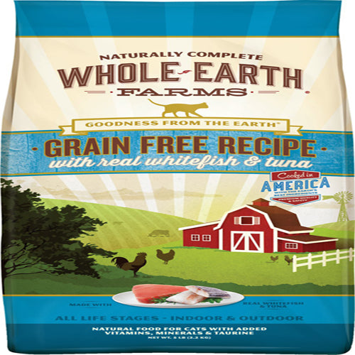 Whole Earth Farms Cat Grain Free Whitefish and Tuna 5Lb