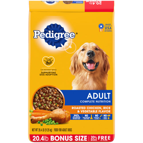 Pedigree Roasted Chicken, Rice & Vegetable Dry Dog Food 20.4 lb