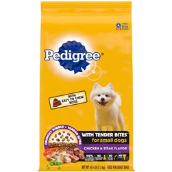 Pedigree Tender Bites Chicken and Steak Small Dry Dog Food 15.9 lbs.