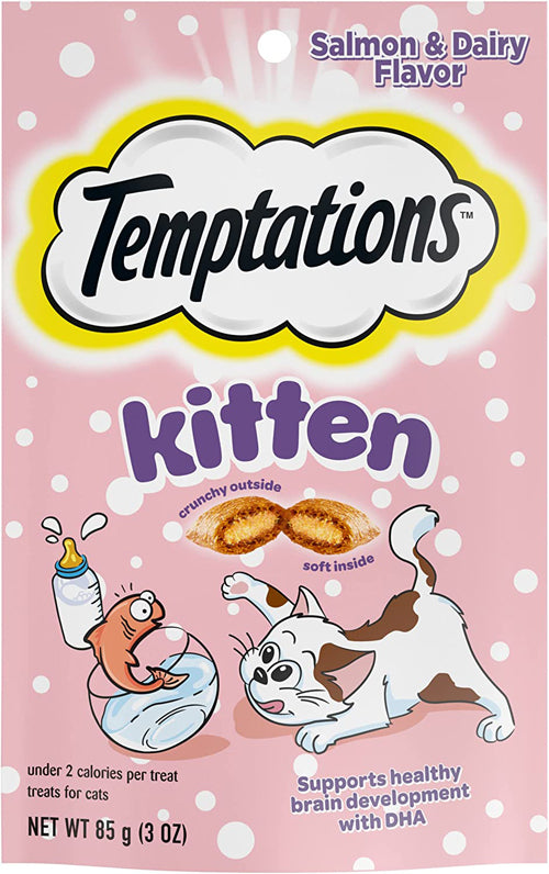 Temptations Kitten Cat Treat Salmon  Dairy, 1ea/3 oz