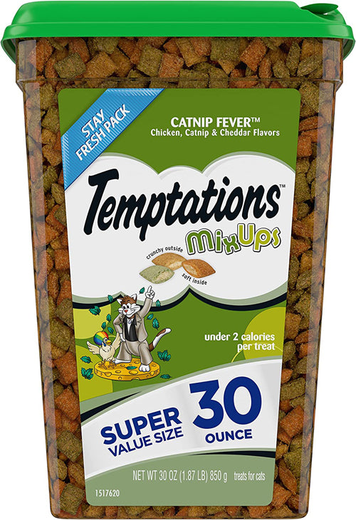 Temptations MixUps Crunchy  Soft Adult Cat Treats Catnip Fever, 1ea/30 oz