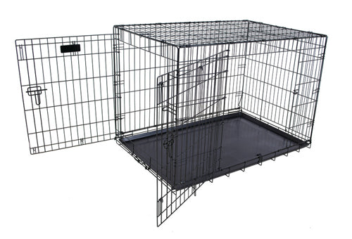 Petmate 2 Door Training Retreat Dog Kennel Hard-Sided Black 42 in