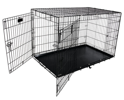 Petmate 2 Door Training Retreat Dog Kennel Hard-Sided Black 48 in