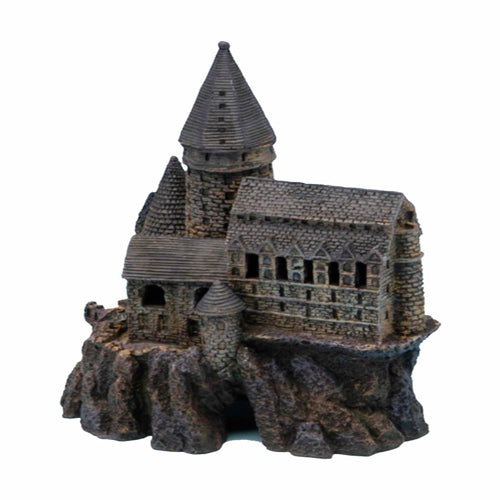 Penn-Plax Magic Castle Aquarium Ornament Grey 7 in Medium