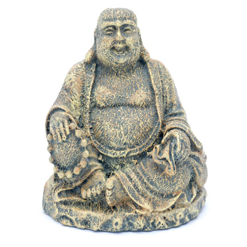 Penn-Plax Sitting Buddha Aquarium Statue Grey 2 in Mini