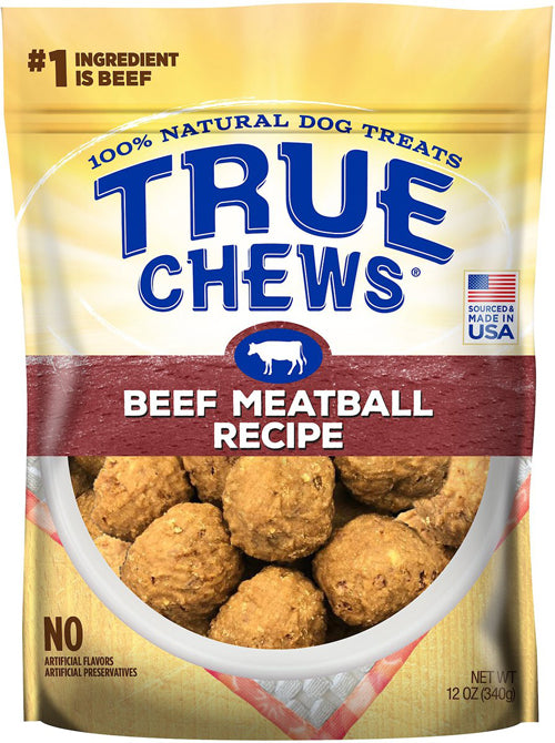 True Chews Homestyle Dog 12Oz Beef Meatballs