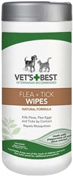 Vet's Best Flea and Tick Wipes for Dogs 6 in x 8 in 50 Count