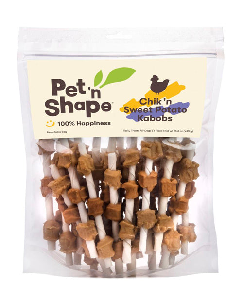 Pet 'N Shape Chik'n and Sweet Potato Kabobs Dog Treats 16oz