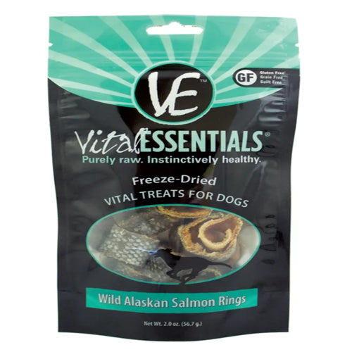 Vital Essentials Fd Vital Treats Wild Alaskan Salmon Rings 2Oz