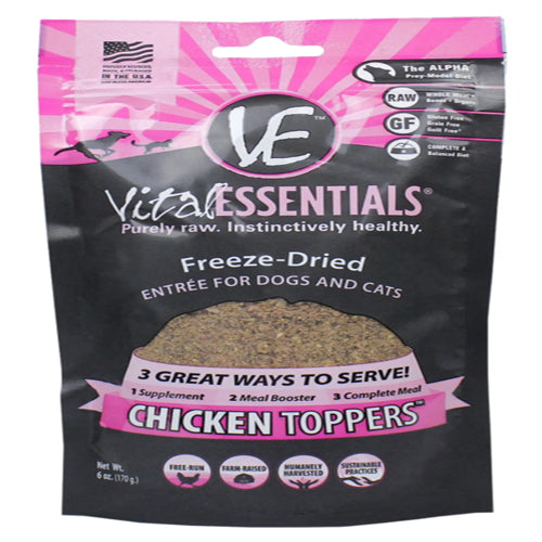 Vital Essentials Freeze Dried Dog and Cat Chicken - Toppers 6Oz