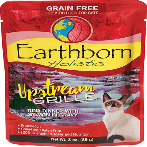 Earthborn Cat Grain-Free Upstream Grille Tuna Dinner with Salmon in Gravy  Pouch 3oz. (Case of 24)