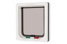 Ani Mate 4-Way Locking Cat Flap White 1Ea