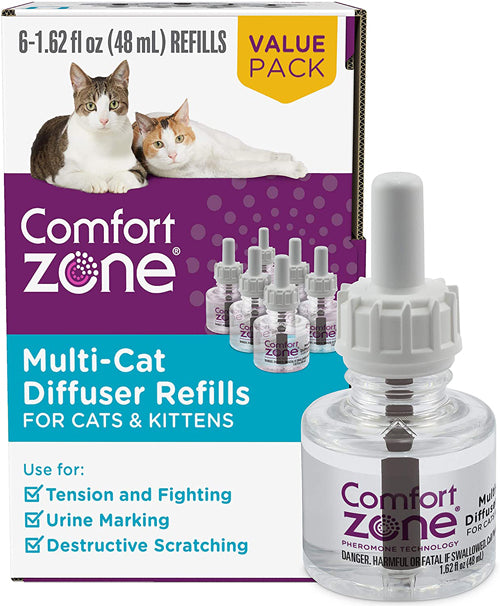 Comfort Zone Multicat Calming Diffuser Refill, 48 ml- 1 Refill, 30 day use 1 refill