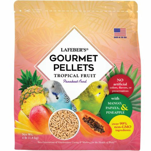 Lafeber Company Tropical Fruit Gourmet Pellets Parakeet Bird Food 4 Pounds