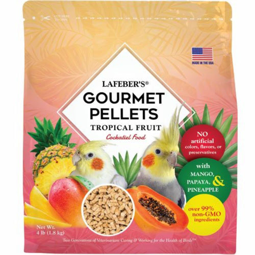 Lafeber Company Tropical Fruit Gourmet Pellets Cockatiel Bird Food 4 Pounds